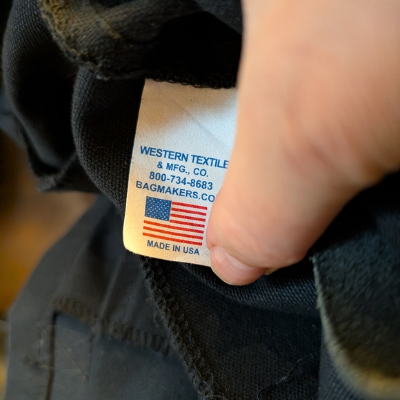 Eileen Fisher Tote Bag Black Cotton Canvas Leather handles  "Future is Female" i - Picture 3 of 8